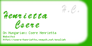 henrietta csere business card